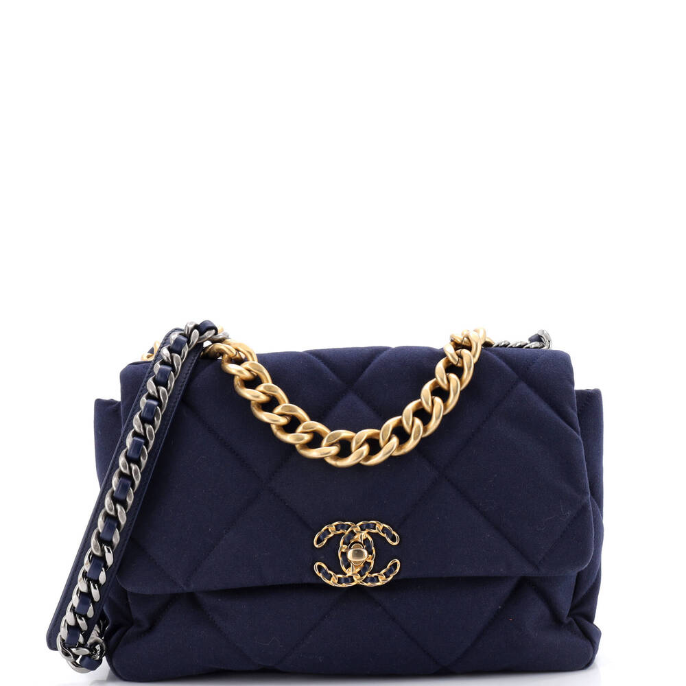 Chanel 19 Flap Bag Quilted Canvas Large #263626C48B